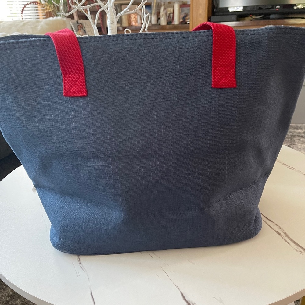 RAE DUNN Summer Love Watermelon Blue/Red Insulated Tote - Picture 6 of 13